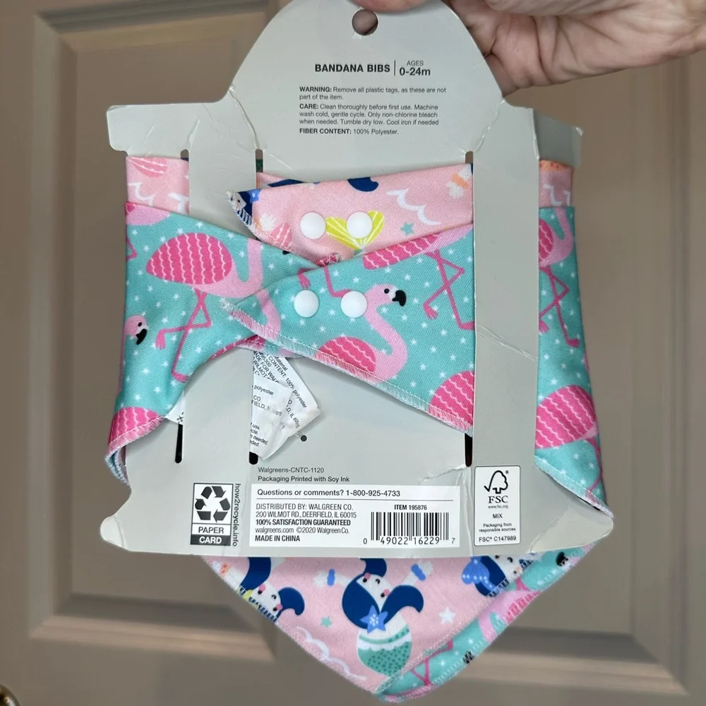Moon & Stars Bandana Bibs Size 0-24‎ month NWT